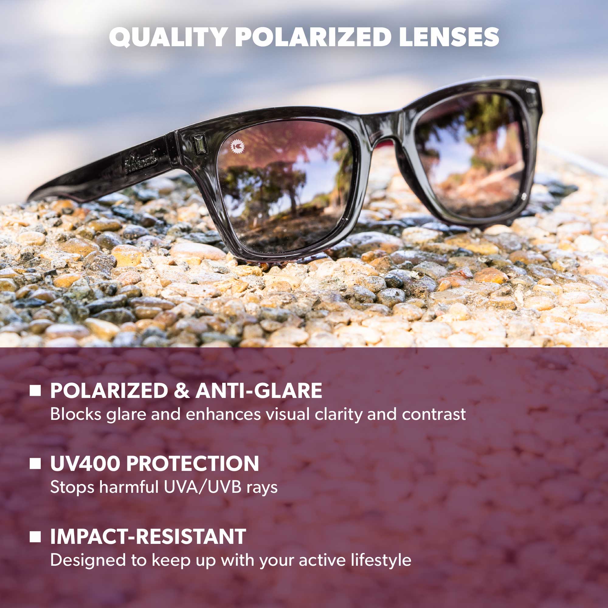 Persuasion Seventy Nines Sunglasses, Lens Features