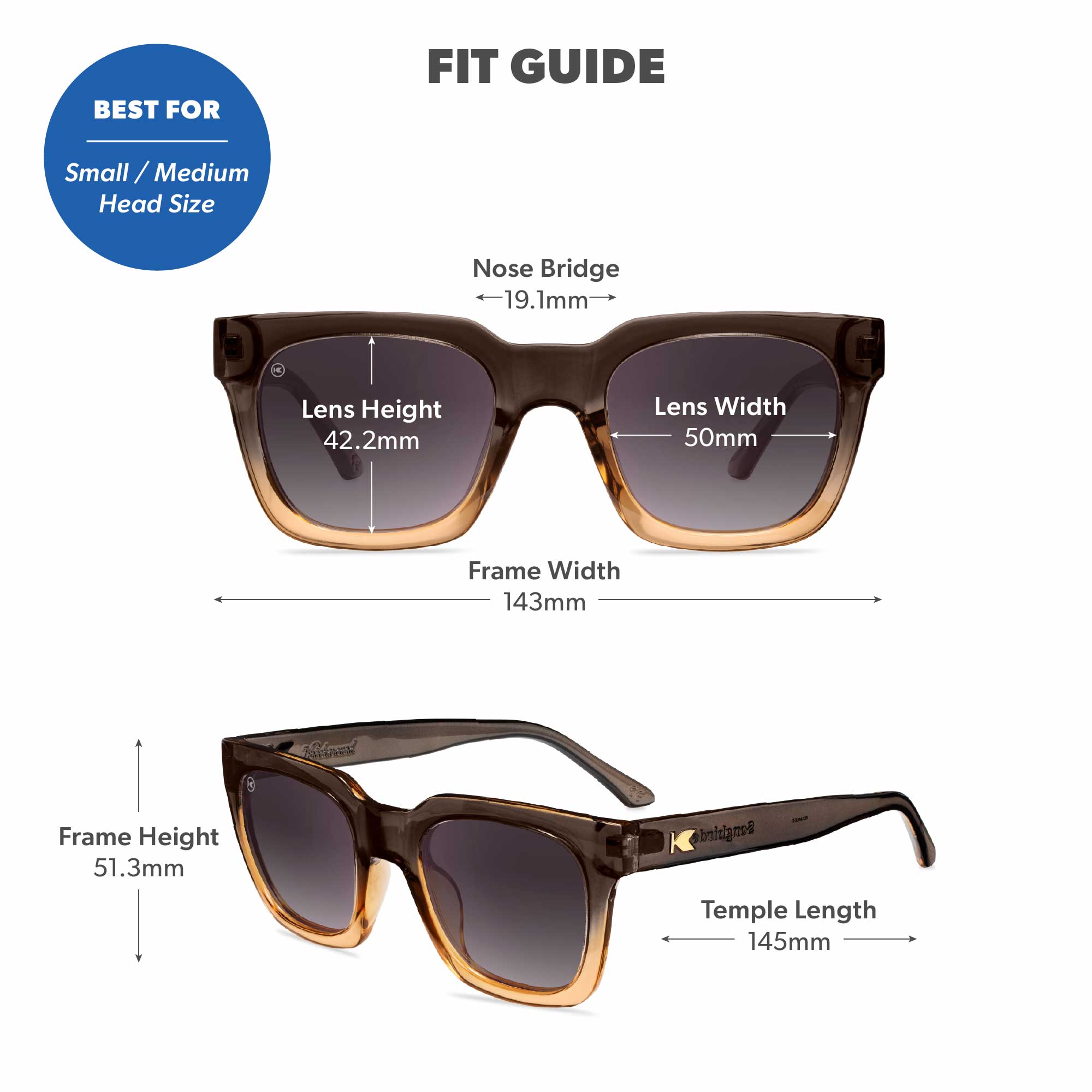 Cortado Songbirds Sunglasses, Fit Guide