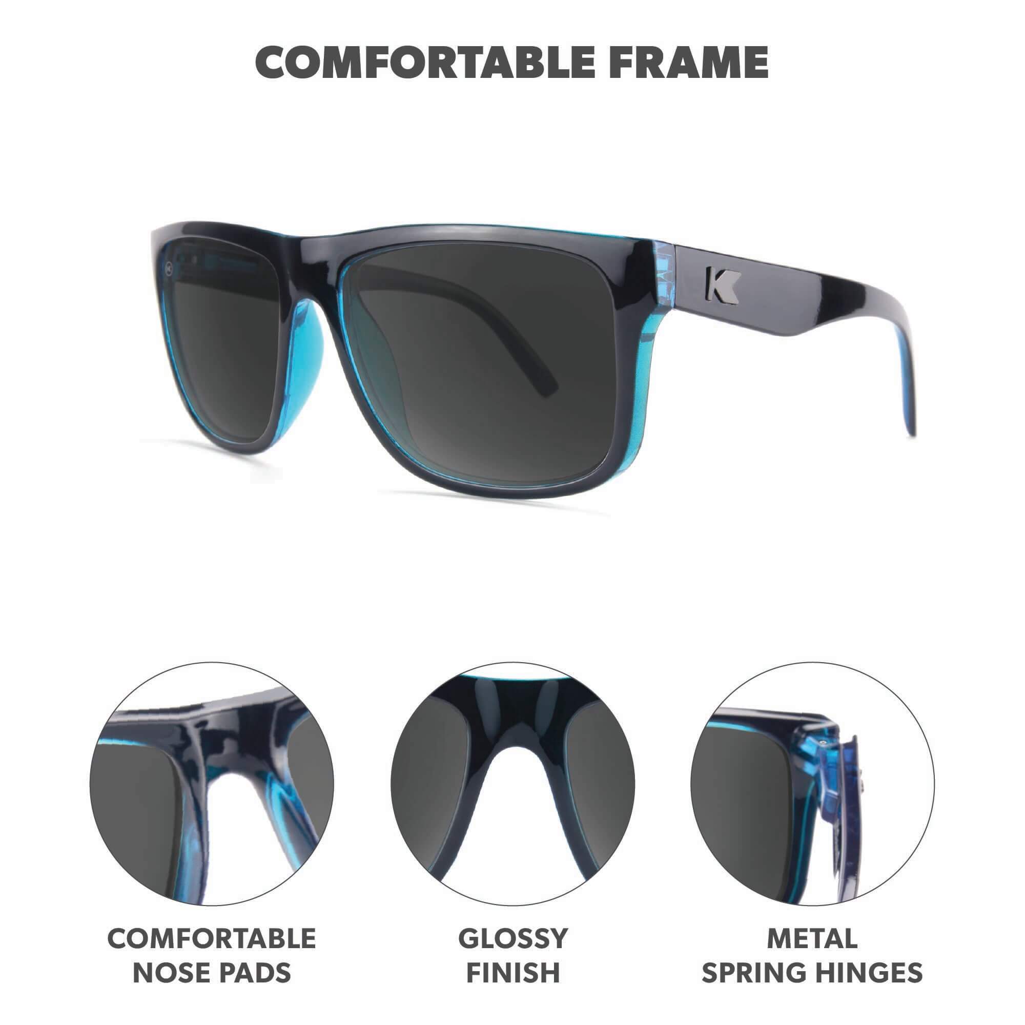 Black Ocean Torrey Pines Sunglasses, Frame Features