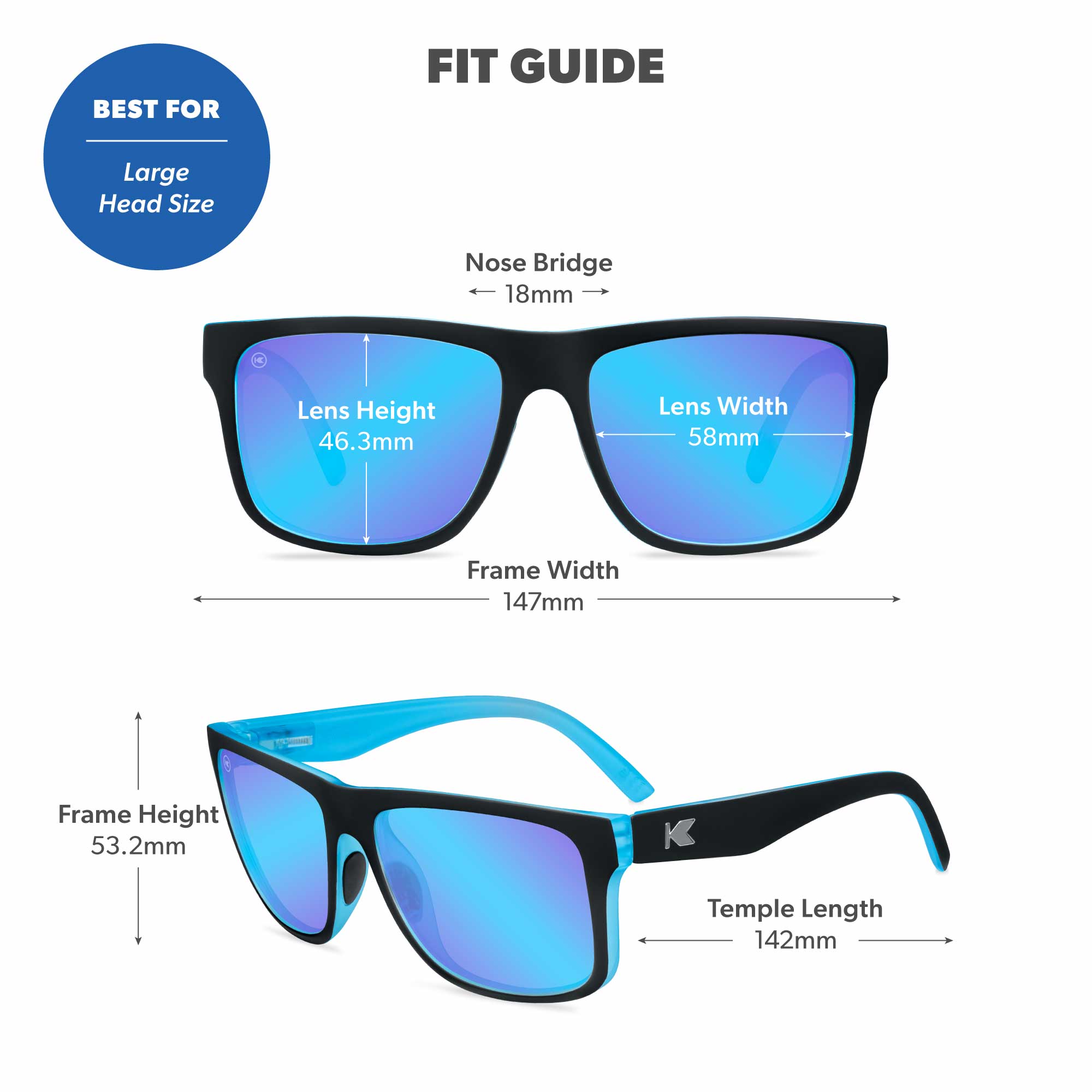 Biolume Torrey Pines Sport Sunglasses, Fit Guide