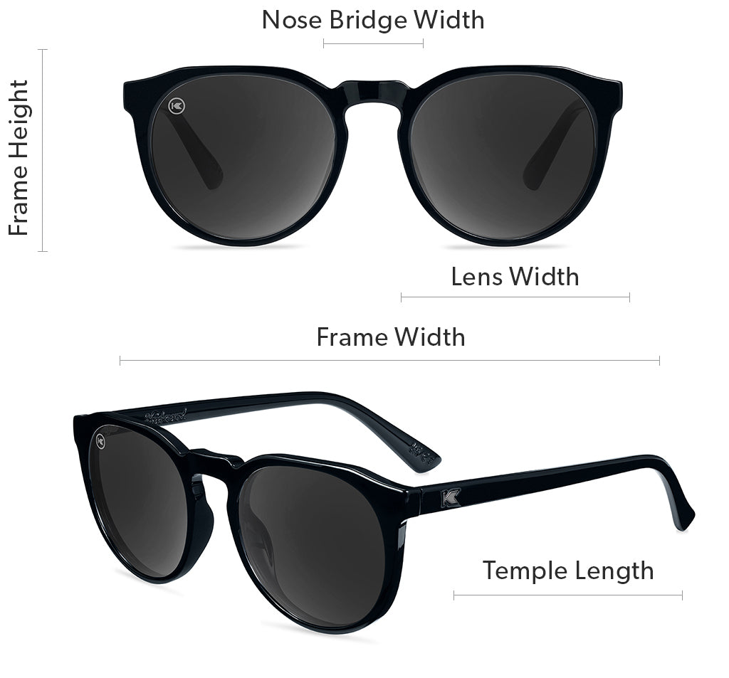 Tide Pools sunglasses size guide image